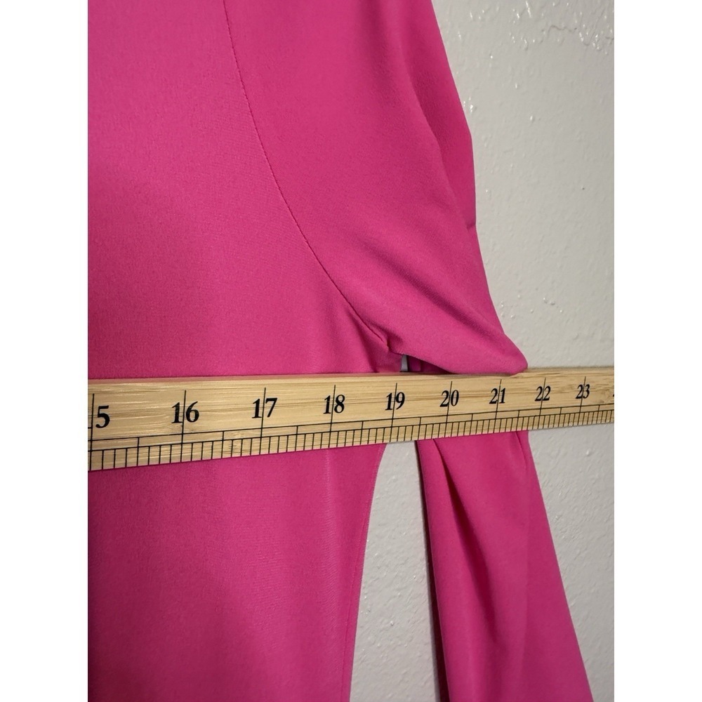 IC COLLECTION Asymmetrical Hem Dress- 6153D Pink $208 Valentines Easter Small - Picture 5 of 6